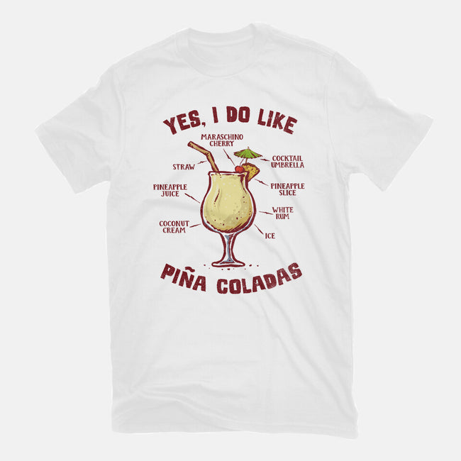 Yes I Do Like Pina Coladas-Womens-Basic-Tee-kg07