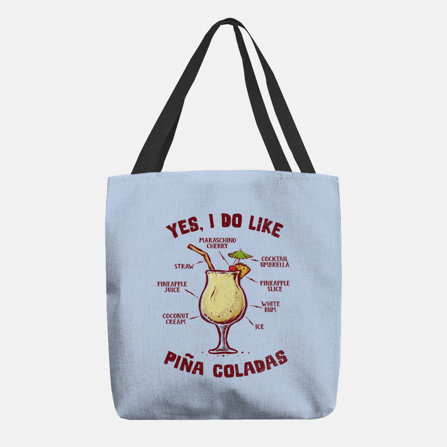 Yes I Do Like Pina Coladas-None-Basic Tote-Bag-kg07