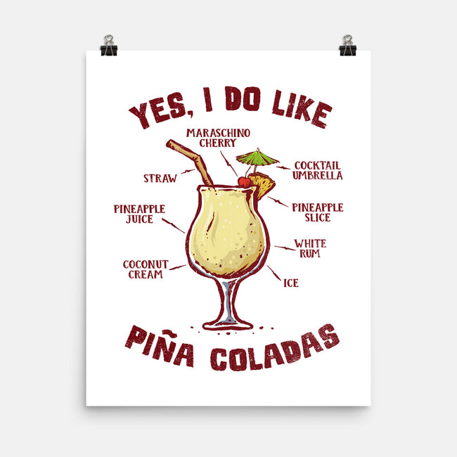 Yes I Do Like Pina Coladas-None-Matte-Poster-kg07