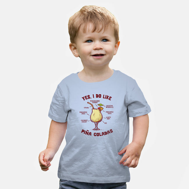 Yes I Do Like Pina Coladas-Baby-Basic-Tee-kg07