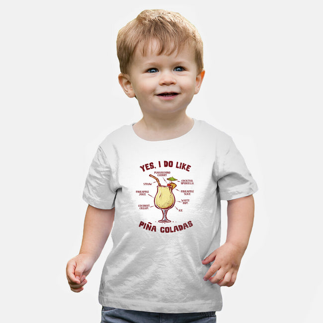 Yes I Do Like Pina Coladas-Baby-Basic-Tee-kg07