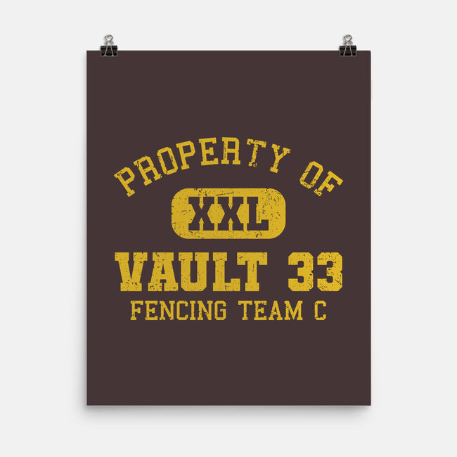 Property Of Vault 33-None-Matte-Poster-kg07