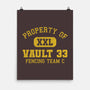 Property Of Vault 33-None-Matte-Poster-kg07