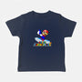 Super Penguin King 64-Baby-Basic-Tee-rocketman_art