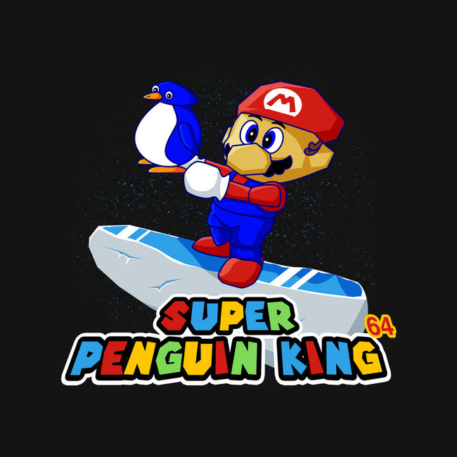 Super Penguin King 64-Womens-Basic-Tee-rocketman_art