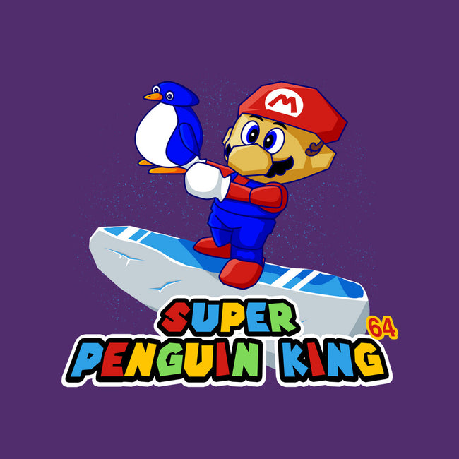 Super Penguin King 64-Womens-Basic-Tee-rocketman_art