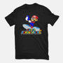 Super Penguin King 64-Womens-Basic-Tee-rocketman_art