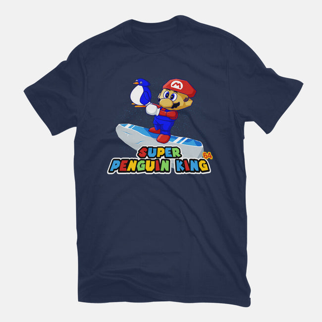 Super Penguin King 64-Youth-Basic-Tee-rocketman_art