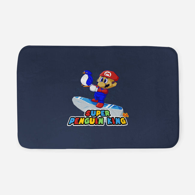 Super Penguin King 64-None-Memory Foam-Bath Mat-rocketman_art