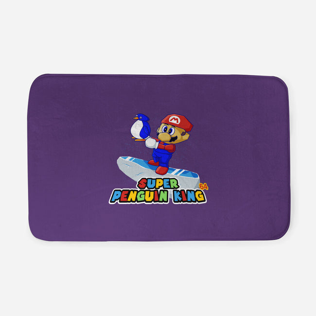 Super Penguin King 64-None-Memory Foam-Bath Mat-rocketman_art