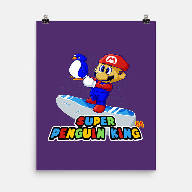 Super Penguin King 64-None-Matte-Poster-rocketman_art