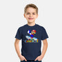 Super Penguin King 64-Youth-Basic-Tee-rocketman_art