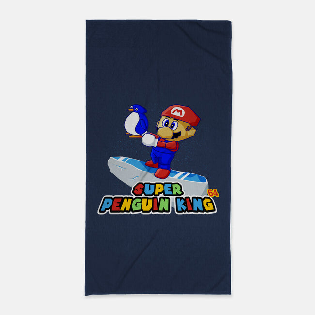 Super Penguin King 64-None-Beach-Towel-rocketman_art