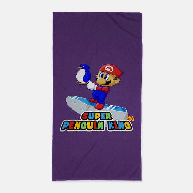 Super Penguin King 64-None-Beach-Towel-rocketman_art