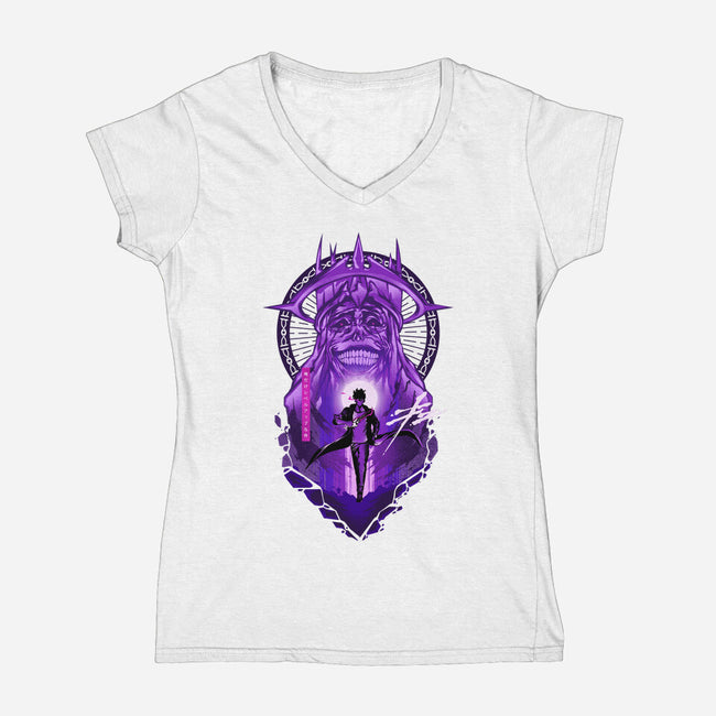 The Self Improvement Hunter-Womens-V-Neck-Tee-hypertwenty