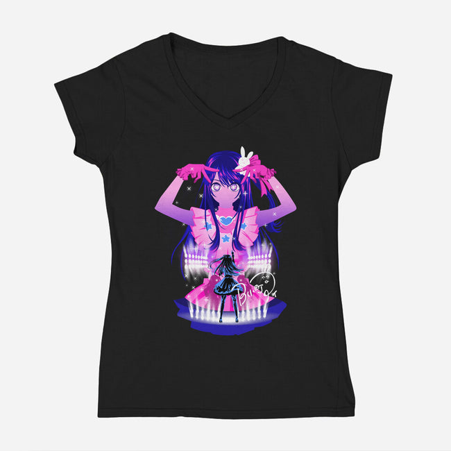 My Favorite Idol-Womens-V-Neck-Tee-hypertwenty