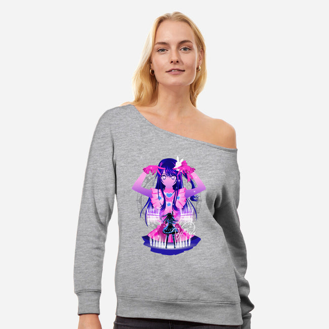 My Favorite Idol-Womens-Off Shoulder-Sweatshirt-hypertwenty