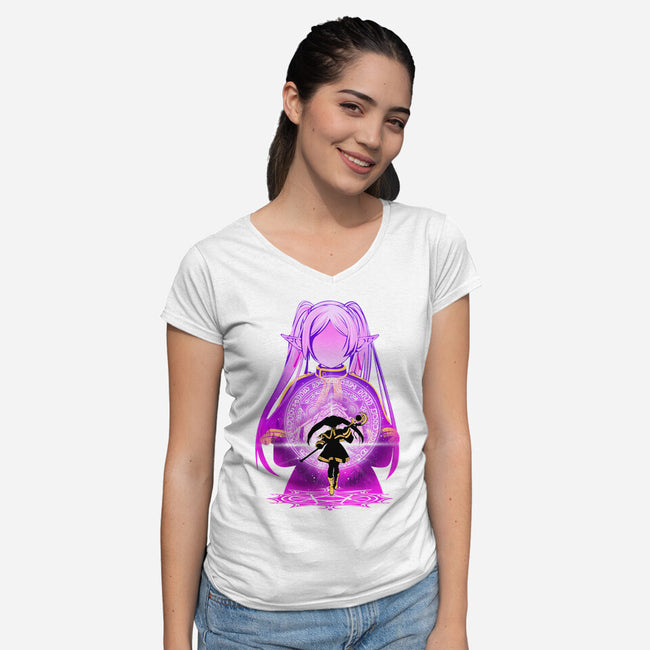 The Last Great Mage-Womens-V-Neck-Tee-hypertwenty