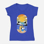 Summer Surf-Womens-V-Neck-Tee-Tri haryadi