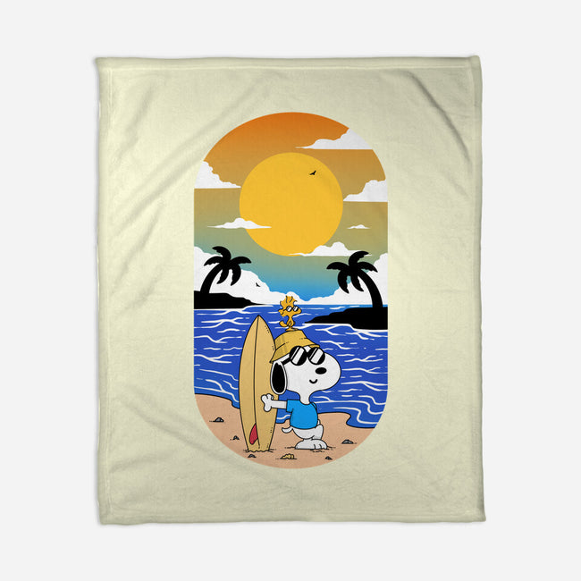 Summer Surf-None-Fleece-Blanket-Tri haryadi