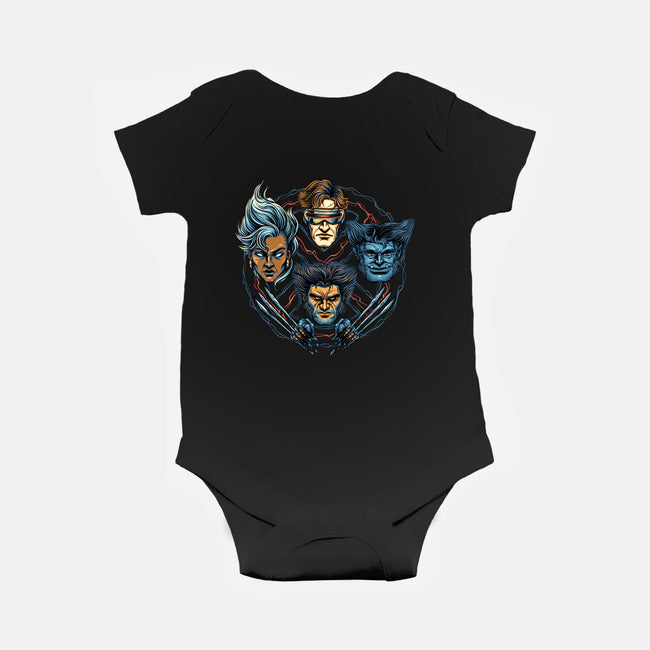 Mutant And Proud-Baby-Basic-Onesie-glitchygorilla