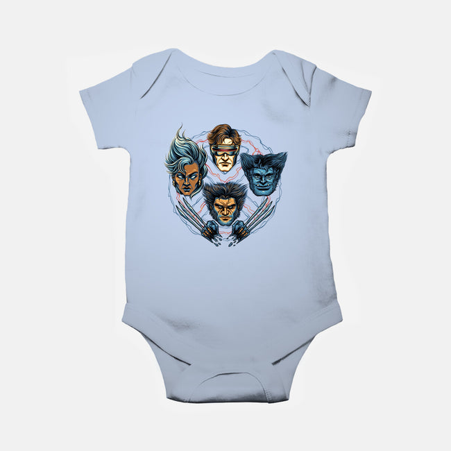 Mutant And Proud-Baby-Basic-Onesie-glitchygorilla