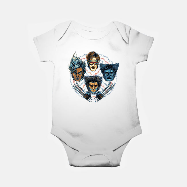 Mutant And Proud-Baby-Basic-Onesie-glitchygorilla