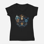 Mutant And Proud-Womens-V-Neck-Tee-glitchygorilla