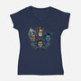 Mutant And Proud-Womens-V-Neck-Tee-glitchygorilla