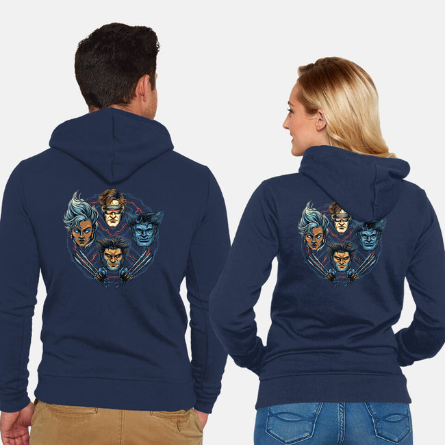 Mutant And Proud-Unisex-Zip-Up-Sweatshirt-glitchygorilla