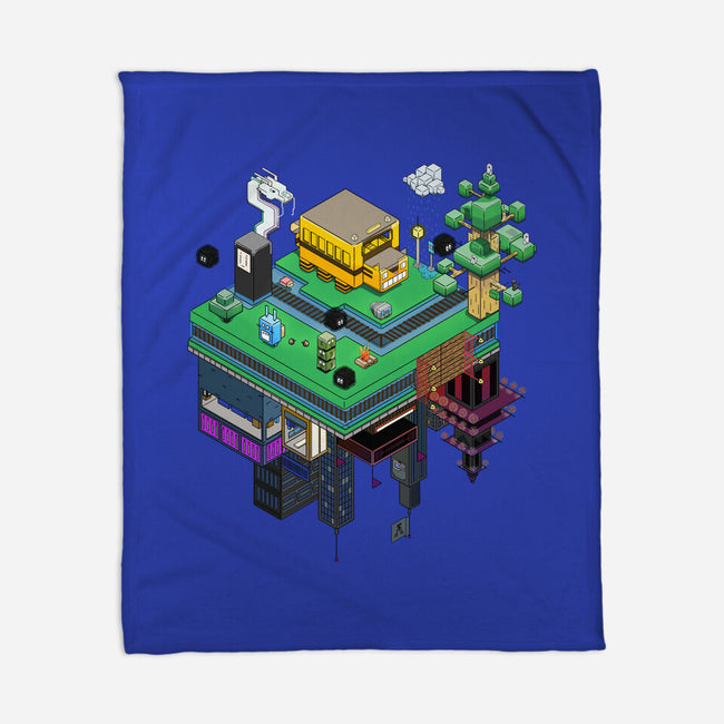 Geometric Anime-None-Fleece-Blanket-NapoliBeach