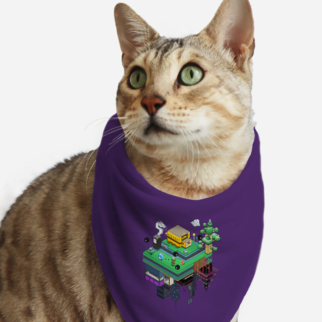 Geometric Anime-Cat-Bandana-Pet Collar-NapoliBeach