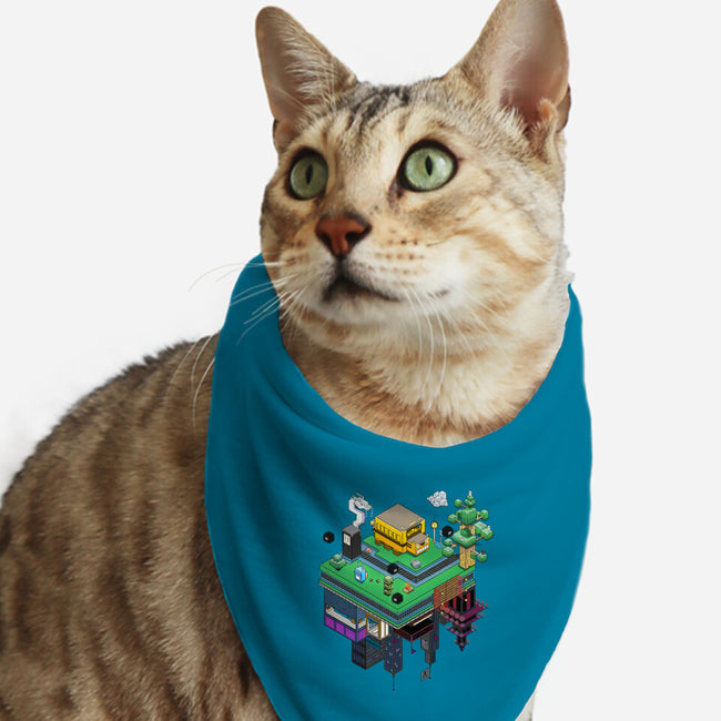 Geometric Anime-Cat-Bandana-Pet Collar-NapoliBeach