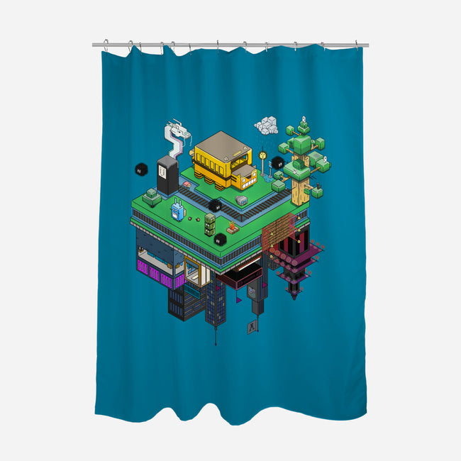 Geometric Anime-None-Polyester-Shower Curtain-NapoliBeach