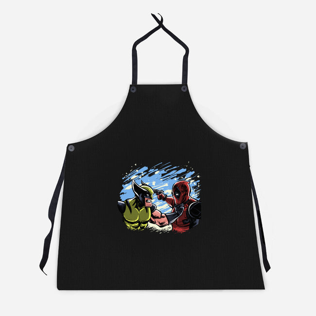 Face To Face-Unisex-Kitchen-Apron-zascanauta