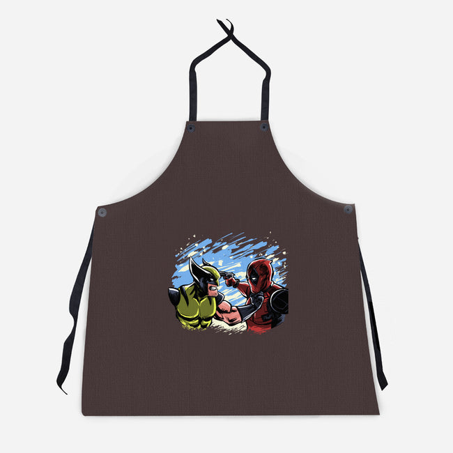 Face To Face-Unisex-Kitchen-Apron-zascanauta