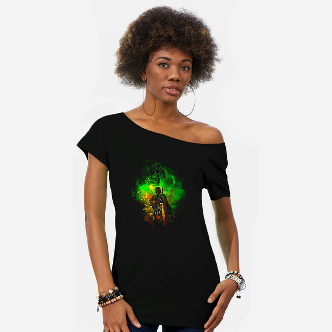 Mandalore Art-Womens-Off Shoulder-Tee-Donnie