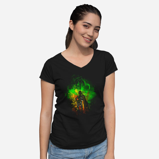 Mandalore Art-Womens-V-Neck-Tee-Donnie