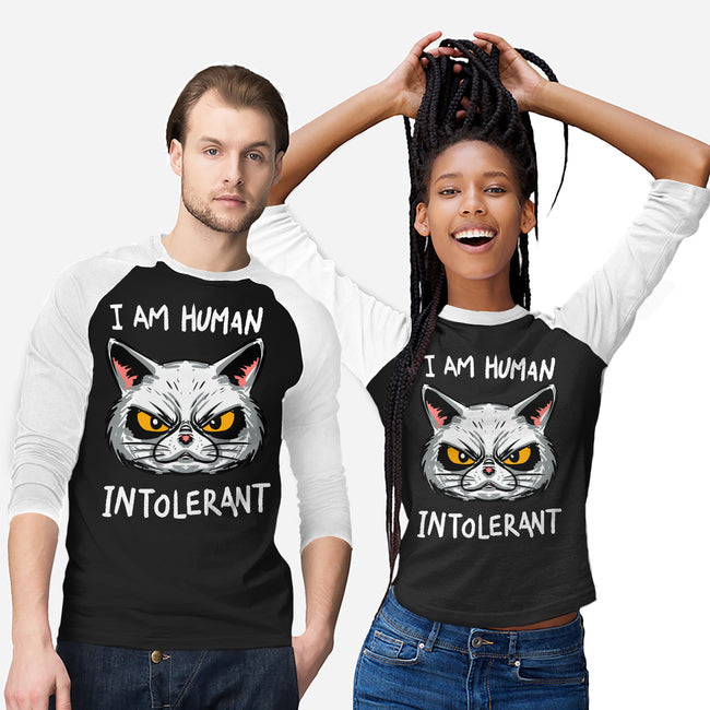 Human Intolerant-Unisex-Baseball-Tee-kharmazero