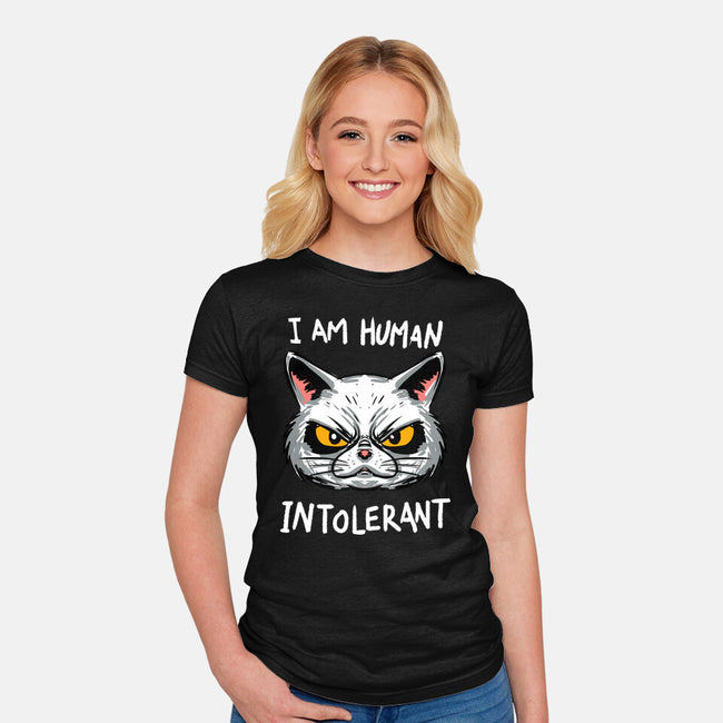 Human Intolerant-Womens-Fitted-Tee-kharmazero