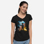 Rule Of The Thumb-Womens-V-Neck-Tee-Donnie