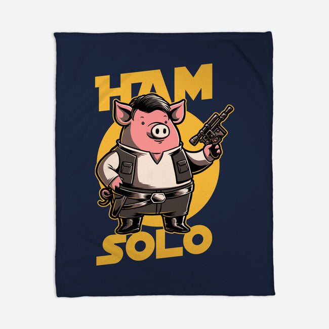 Space Captain Pig Smuggler-None-Fleece-Blanket-Studio Mootant