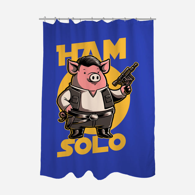 Space Captain Pig Smuggler-None-Polyester-Shower Curtain-Studio Mootant