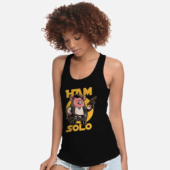 Space Captain Pig Smuggler-Womens-Racerback-Tank-Studio Mootant