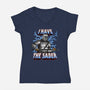 The Dark Saber-Womens-V-Neck-Tee-joerawks