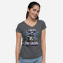 The Dark Saber-Womens-V-Neck-Tee-joerawks