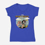 The Heavy Metal Show-Womens-V-Neck-Tee-Roni Nucleart