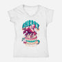 Cherry Surf-Womens-V-Neck-Tee-Estudio Horta