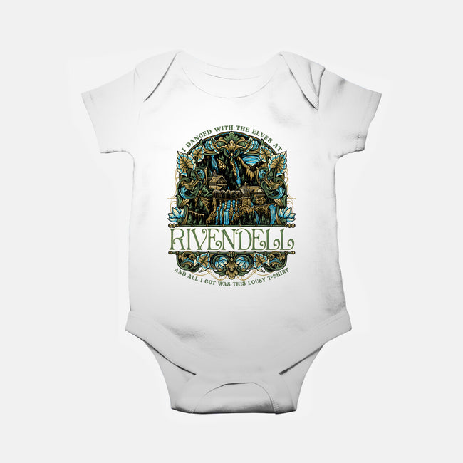 I Went To See The Elves-Baby-Basic-Onesie-glitchygorilla