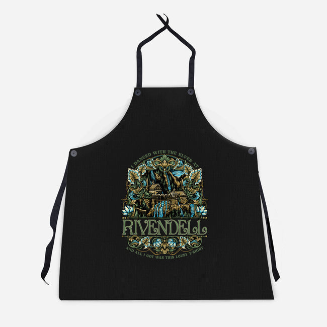 I Went To See The Elves-Unisex-Kitchen-Apron-glitchygorilla